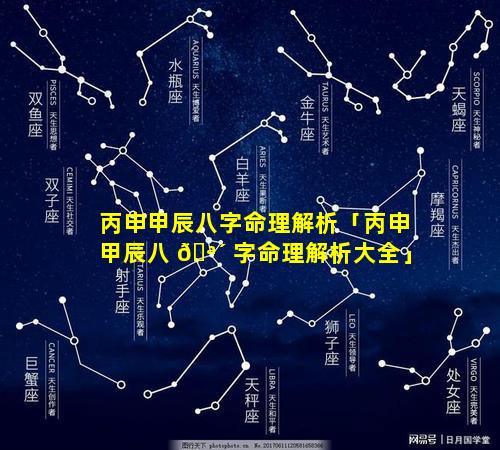 丙申甲辰八字命理解析「丙申甲辰八 🪴 字命理解析大全」